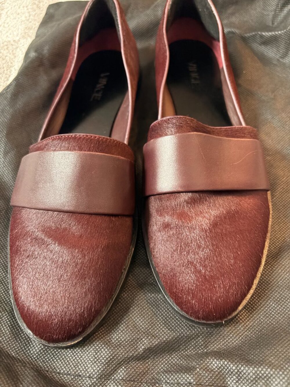Vince 'Fig' Color Calf Hair 'Mason' Loafer Flats size 6.5M